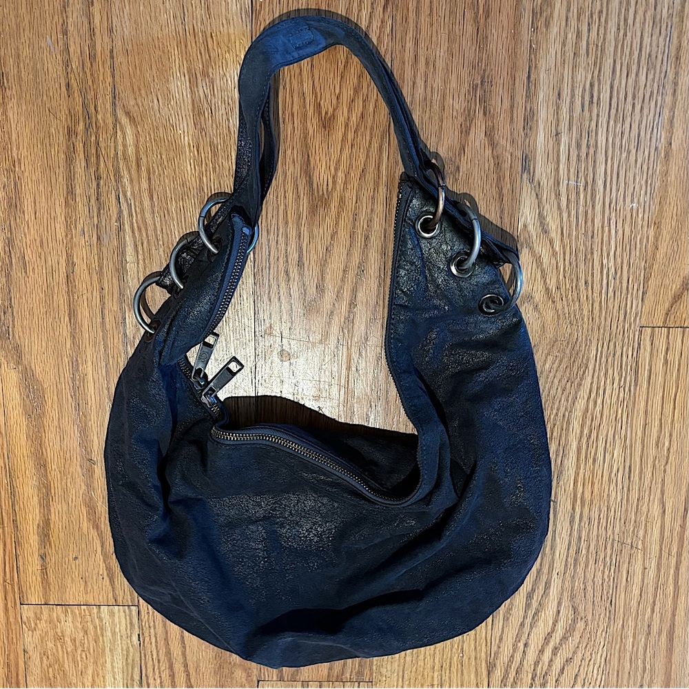 Slouchy Gunmetal Dark Grey Hobo Bag from Matt & Nat